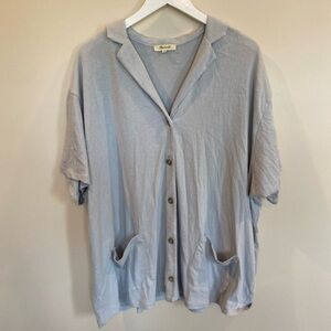 Madewell Light Blue Button-Up Top